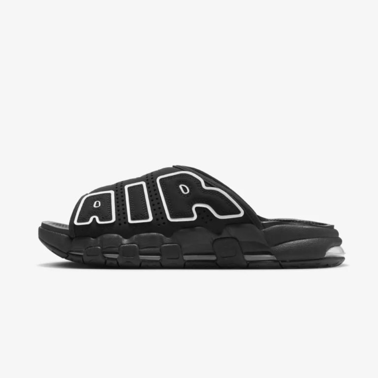 Nike Air More Uptempo Slide White And Black Fb Snkrpress